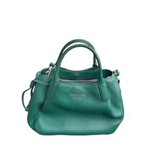 Kate Spade New York Dumpling Small Satchel Handbag Green Leather